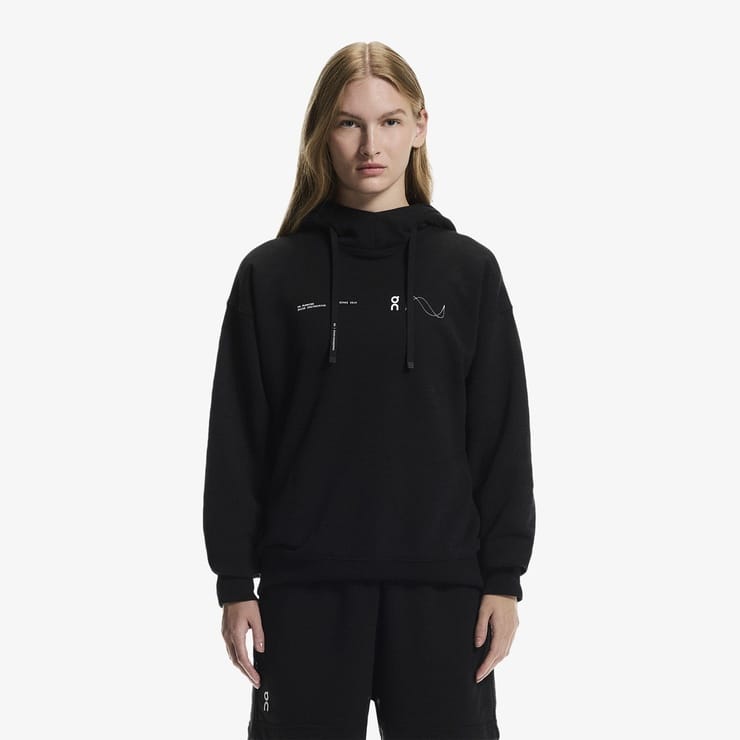 On Club Graphics Kadın Siyah Sweatshirt