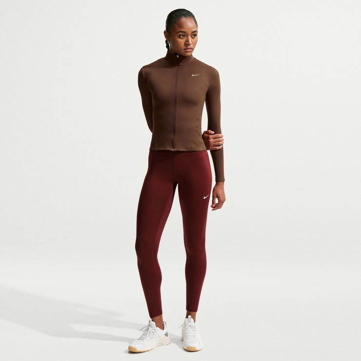 Nike One Dri-FIT Fz Fitted Kadın Kahverengi Ceket